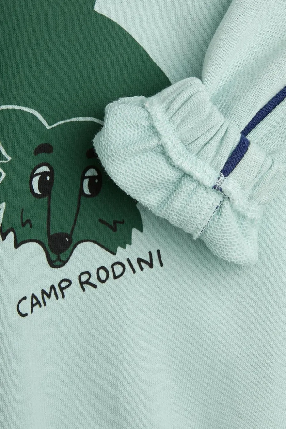Mini Rodini ZIELONY Bluza z nadrukiem