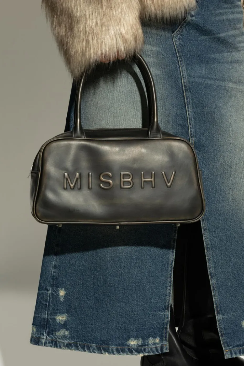 MISBHV BRĄZOWY Torba do ręki `London Vintage`