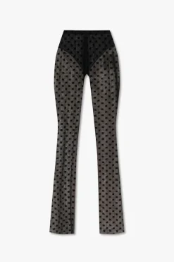 MISBHV CZARNY Legginsy ‘Mesh Monogram’