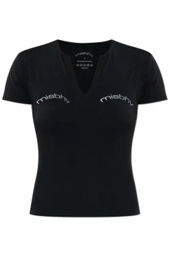 MISBHV CZARNY T-shirt z logo