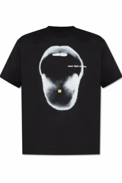 MISBHV CZARNY T-shirt z nadrukiem
