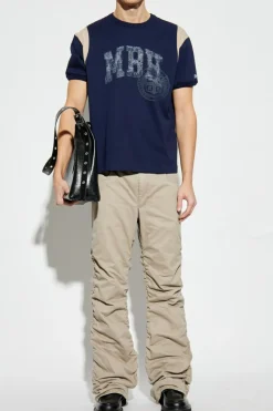 MISBHV GRANATOWY T-shirt z logo