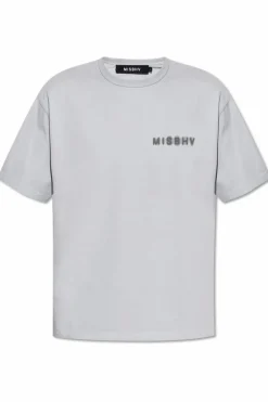 MISBHV SZARY T-shirt z logo