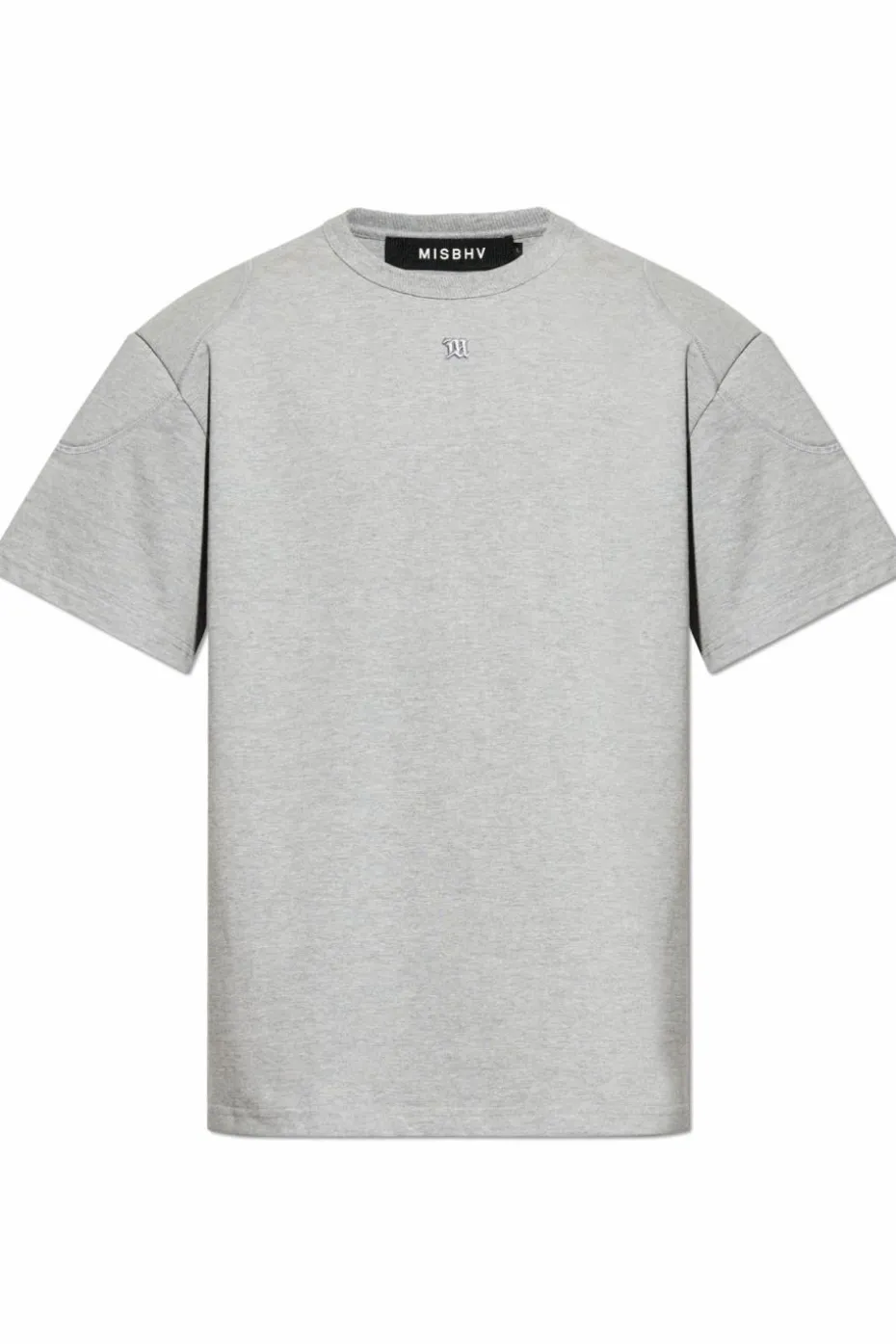 MISBHV SZARY T-shirt z wyszytym logo