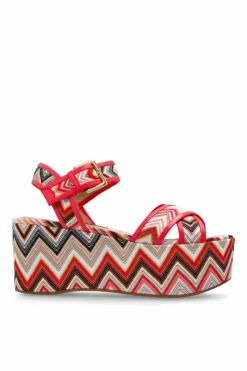 Missoni MULTIKOLOR Wzorzyste sandały na platformie