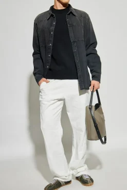 MM6 Maison Margiela BIAŁY Bawełniane spodnie dresowe