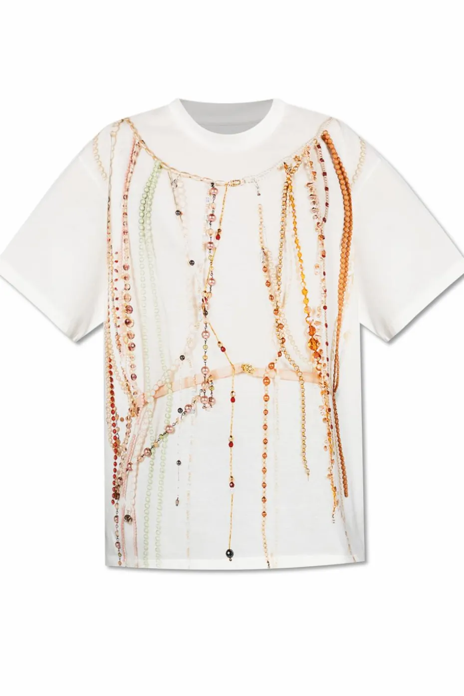 MM6 Maison Margiela BIAŁY T-shirt z nadrukiem