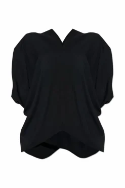 MM6 Maison Margiela CZARNY Top z krótkim rękawem