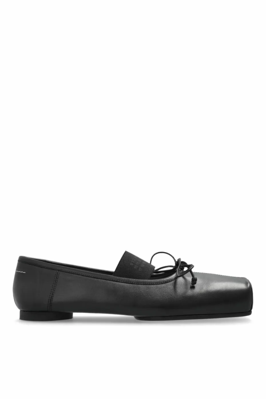 MM6 Maison Margiela CZARNY Skórzane baleriny