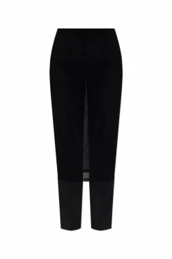 MM6 Maison Margiela CZARNY Spodnie w kant