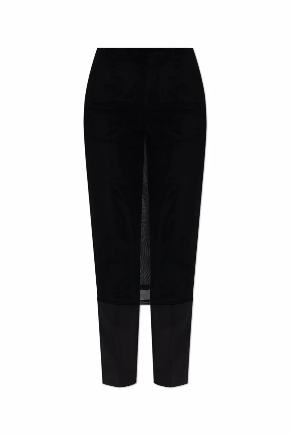 MM6 Maison Margiela CZARNY Spodnie w kant