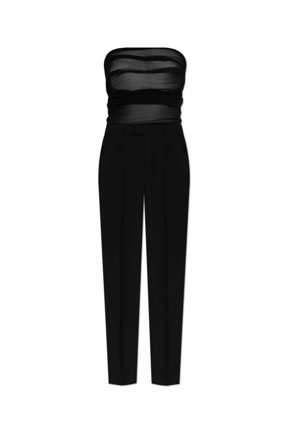 MM6 Maison Margiela CZARNY Spodnie w kant