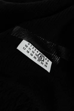 MM6 Maison Margiela CZARNY Szal z logo