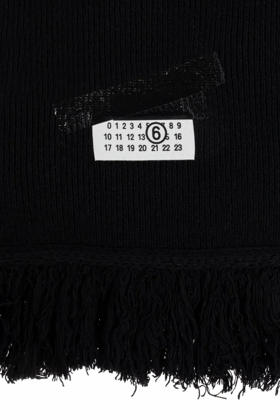 MM6 Maison Margiela CZARNY Szal z logo
