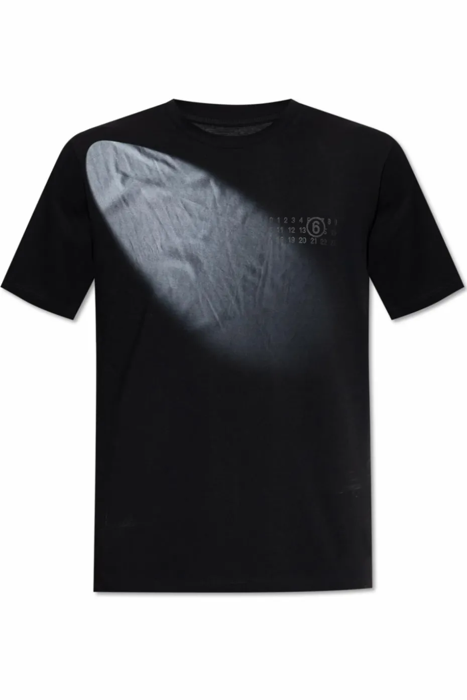 MM6 Maison Margiela CZARNY T-shirt z nadrukiem