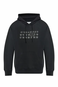 MM6 Maison Margiela CZARNY Bluza z logo