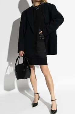 MM6 Maison Margiela CZARNY Sukienka nadrukiem