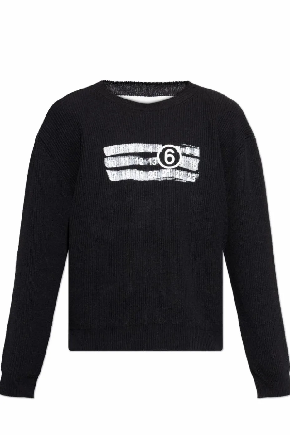 MM6 Maison Margiela CZARNY Sweter z logo