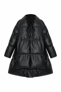 MM6 Maison Margiela CZARNY Płaszcz puchowy