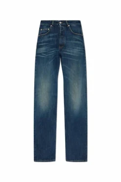 MM6 Maison Margiela GRANATOWY Jeansy ze zwężanymi nogawkami