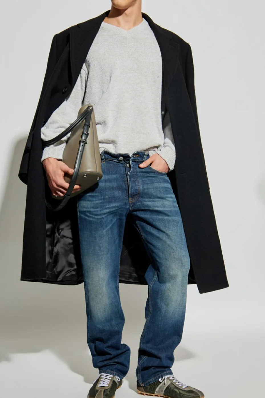 MM6 Maison Margiela GRANATOWY Jeansy ze zwężanymi nogawkami