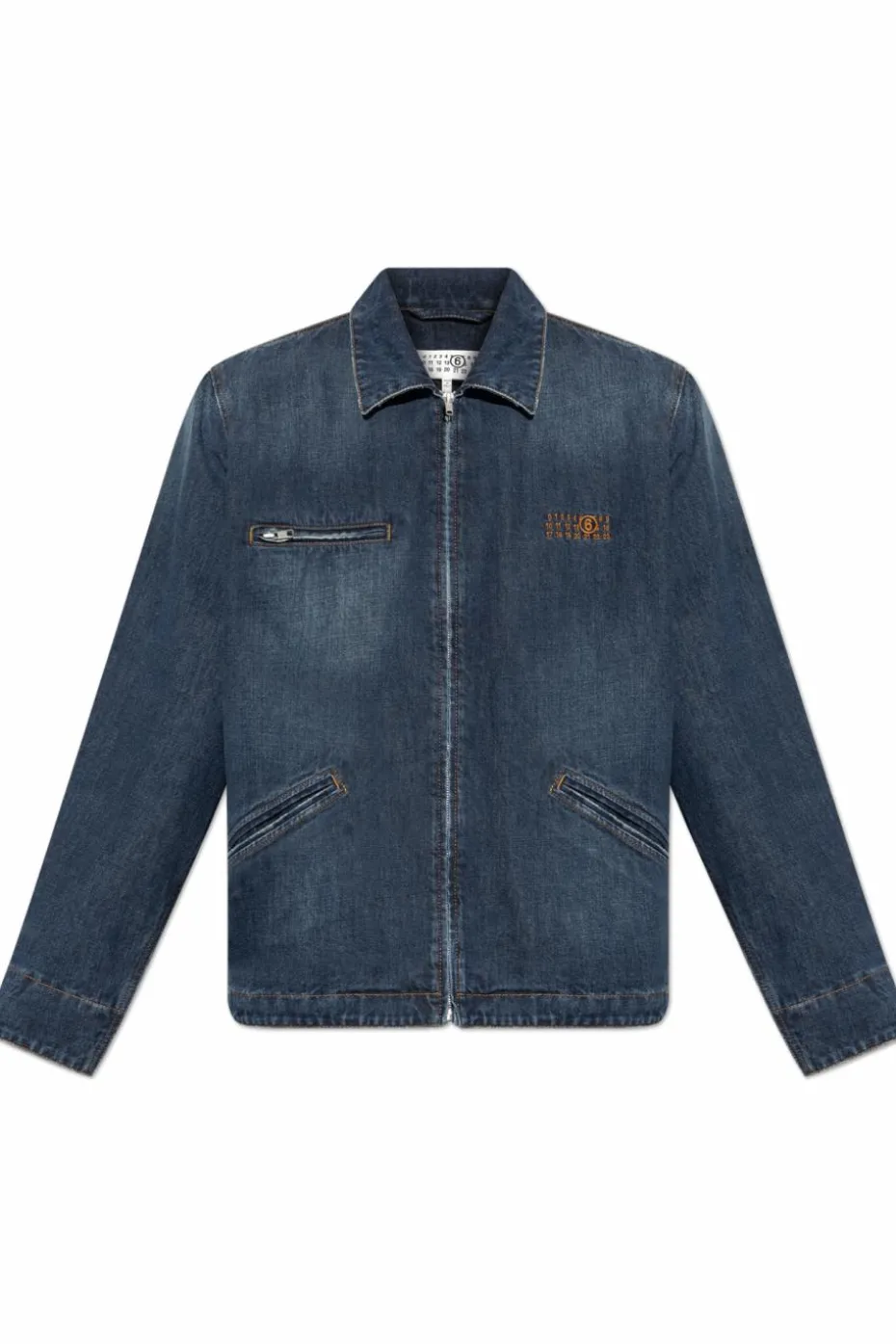 MM6 Maison Margiela GRANATOWY Jeansowa kurtka