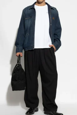 MM6 Maison Margiela GRANATOWY Jeansowa kurtka