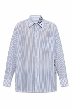 MM6 Maison Margiela jasnoniebieski Koszula z logo