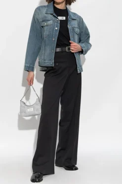 MM6 Maison Margiela NIEBIESKI Jeansowa kurtka