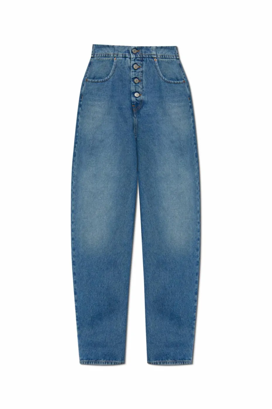 MM6 Maison Margiela NIEBIESKI Jeansy z wysokim stanem