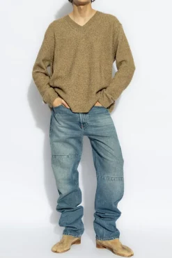 MM6 Maison Margiela NIEBIESKI Jeansy z przeszyciami