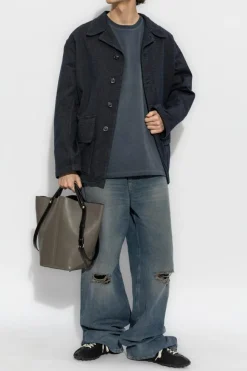 MM6 Maison Margiela NIEBIESKI Jeansy z kieszeniami