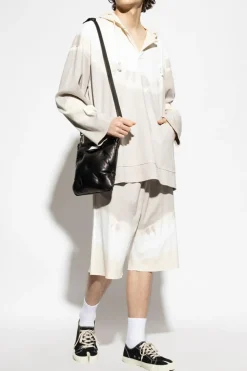 MM6 Maison Margiela SZARY Szorty z logo