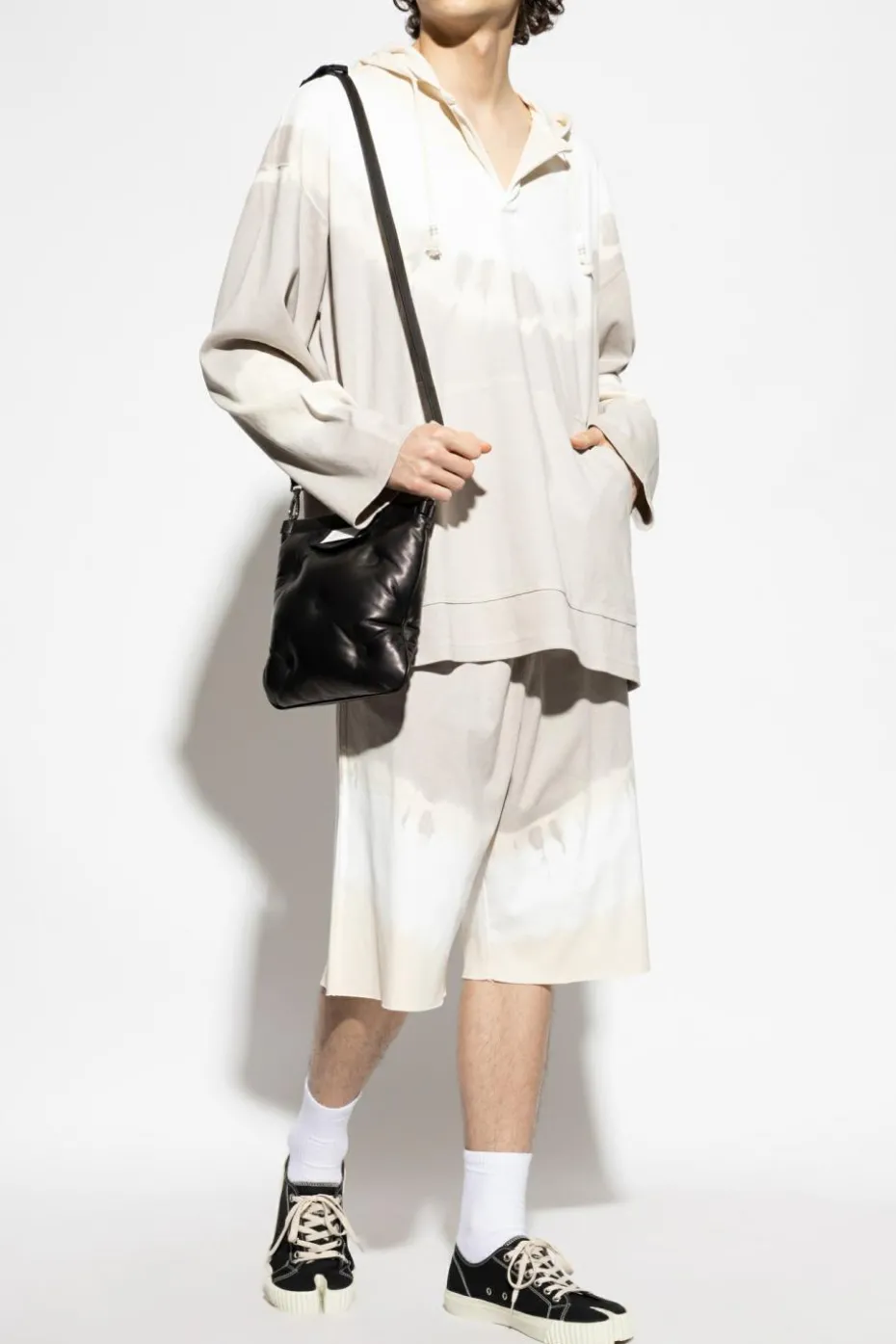 MM6 Maison Margiela SZARY Szorty z logo