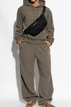 MM6 Maison Margiela SZARY Spodnie polarowe