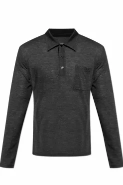 MM6 Maison Margiela SZARY Lekko transparentne polo