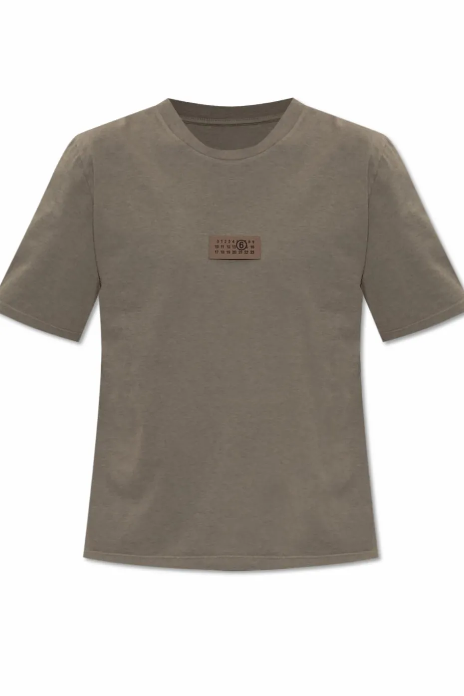 MM6 Maison Margiela ZIELONY T-shirt z logo
