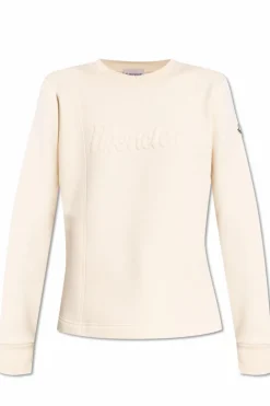 Moncler beżowy Bluza z logo