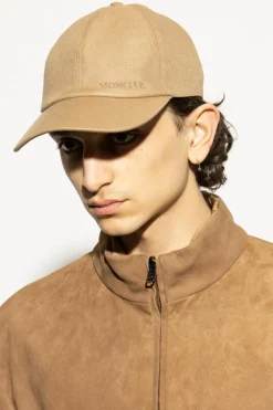 Moncler beżowy Czapka z daszkiem