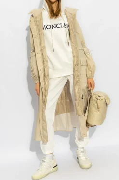 Moncler beżowy Płaszcz ‘Lins’