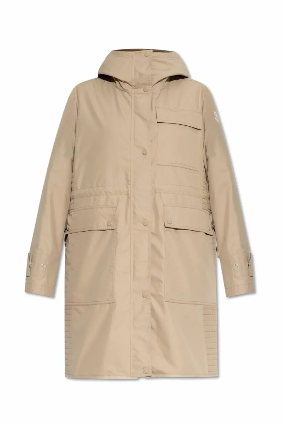Moncler beżowy Płaszcz z puchową kamizelka
