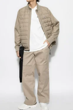 Moncler beżowy Spodnie z logo