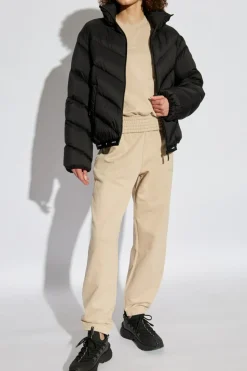 Moncler beżowy Spodnie z logo