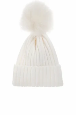 Moncler BIAŁY Czapka z pomponem