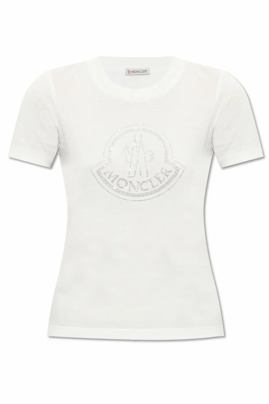 Moncler BIAŁY T-shirt z logo