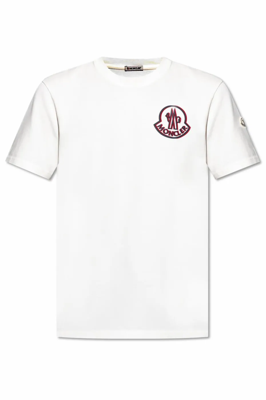 Moncler BIAŁY T-shirt z nadrukowanym logo