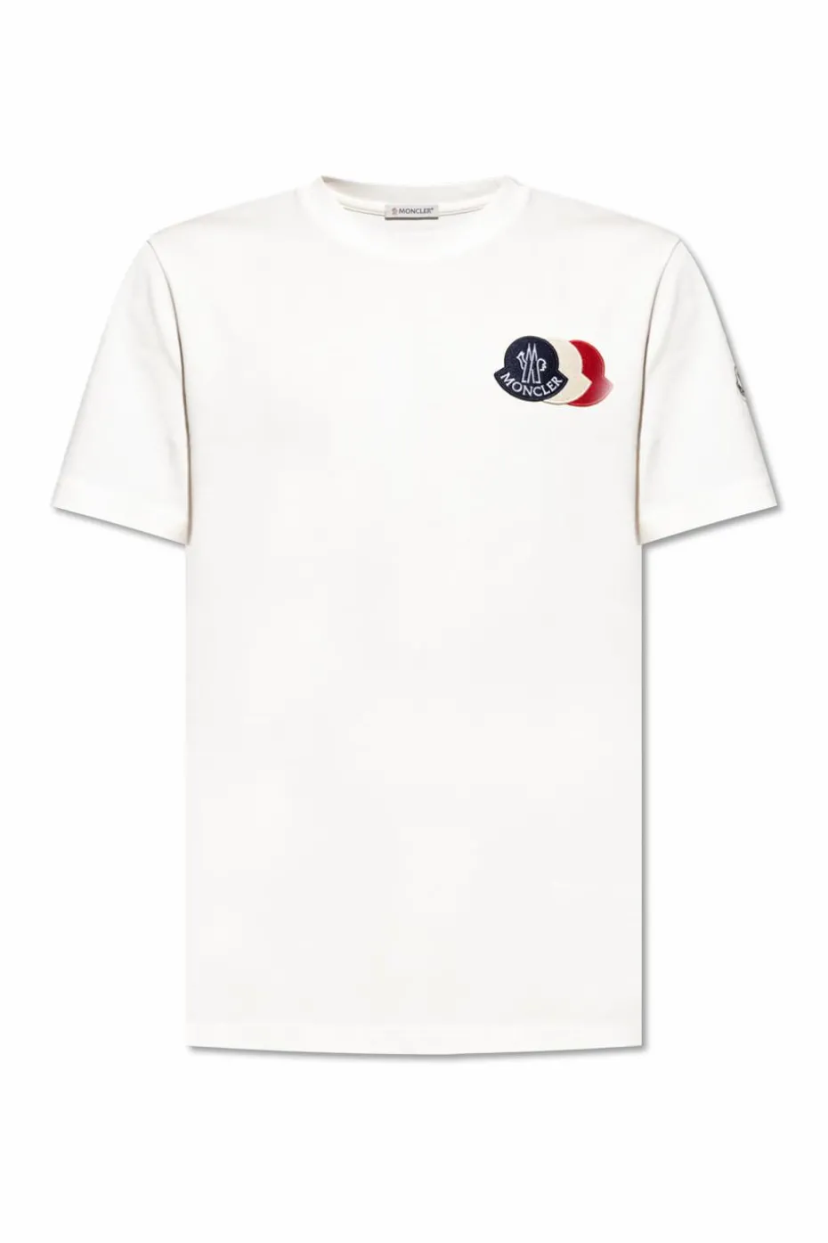 Moncler BIAŁY T-shirt z naszywkami