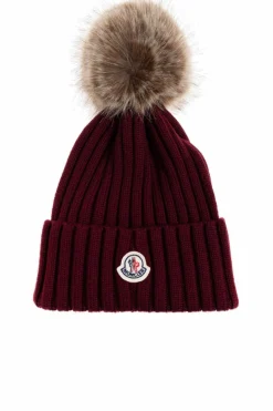 Moncler BORDO Czapka z pomponem