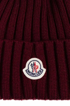 Moncler BORDO Czapka z pomponem