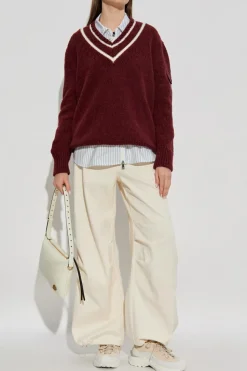 Moncler BORDO Wełniany sweter